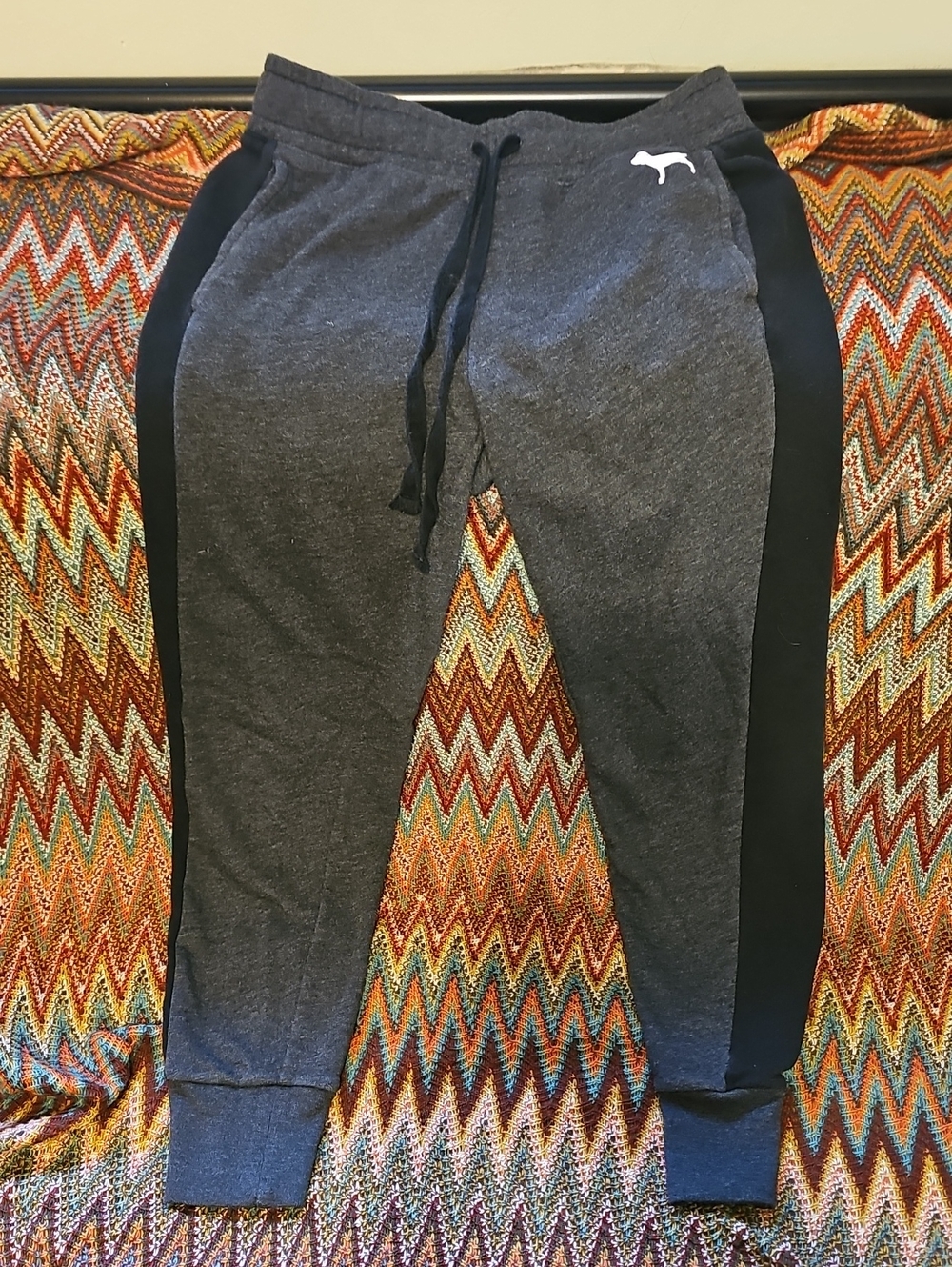PINK Victoria's Secret Kids Charcoal Gray & Black Joggers